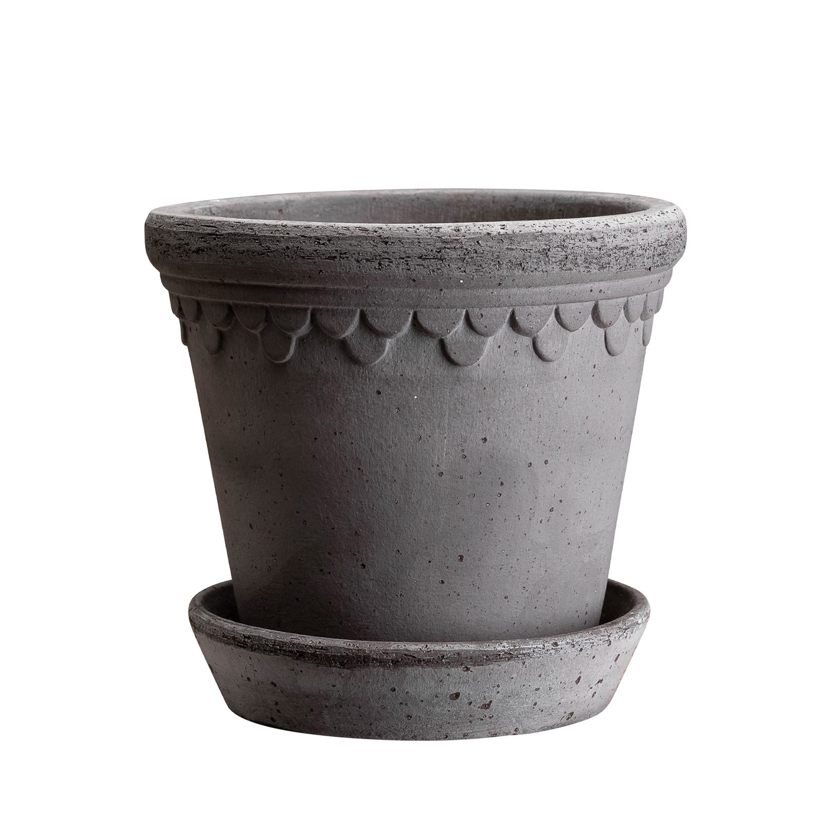 Kruka Köpenhamn 30 cm grå inkl. fat