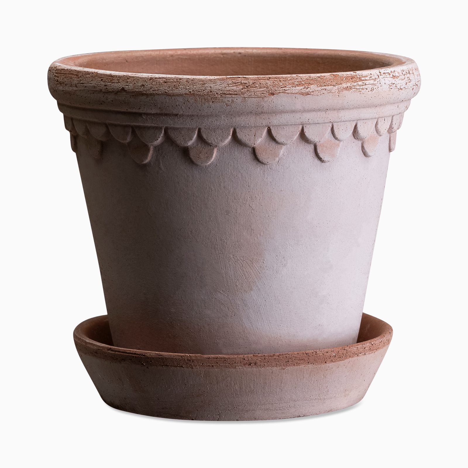 Kruka Köpenhamn 30 cm antikrosa inkl. fat