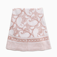 Duk Big Paisley 220 cm rund rosa bomull