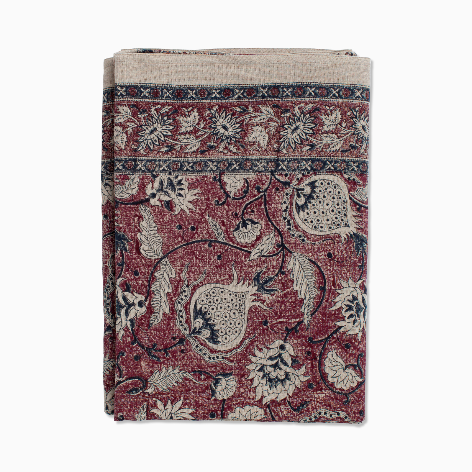 Duk Pomegranate 150x350 burgundy linne