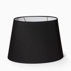 Lampskärm William oval 35,5 cm svart taft