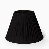 Lampskärm plisserad 30,5 cm svart linne