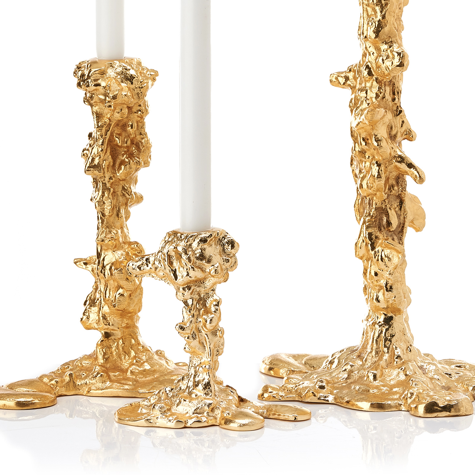 Ljusstake Drip xxl guld