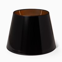 Lampskärm lack rund 30 cm svart