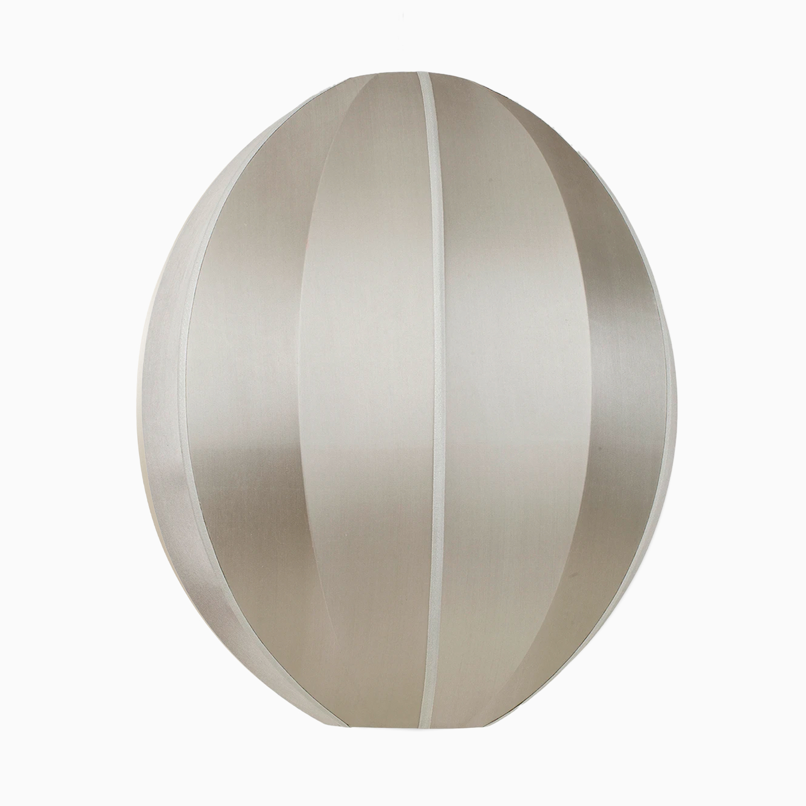Taklampa silk Oval 44x54 cm grå