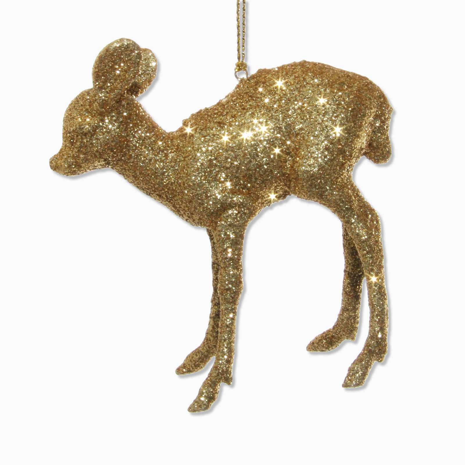 Julhänge Bambi glitter guld 10 cm