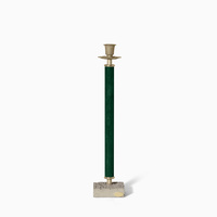 Ljusstake med cementfot 32 cm grön
