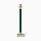 Ljusstake med cementfot 41 cm grön