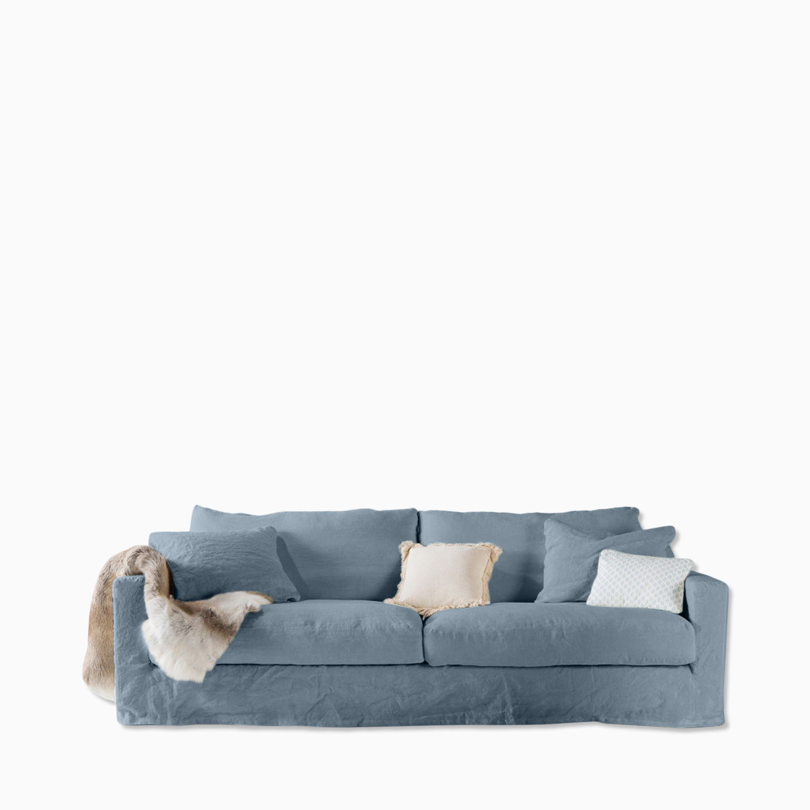 Soffa Capri 4-sits Newlin bleu gris