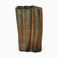 Vas brons glaserad keramik oval 30 cm