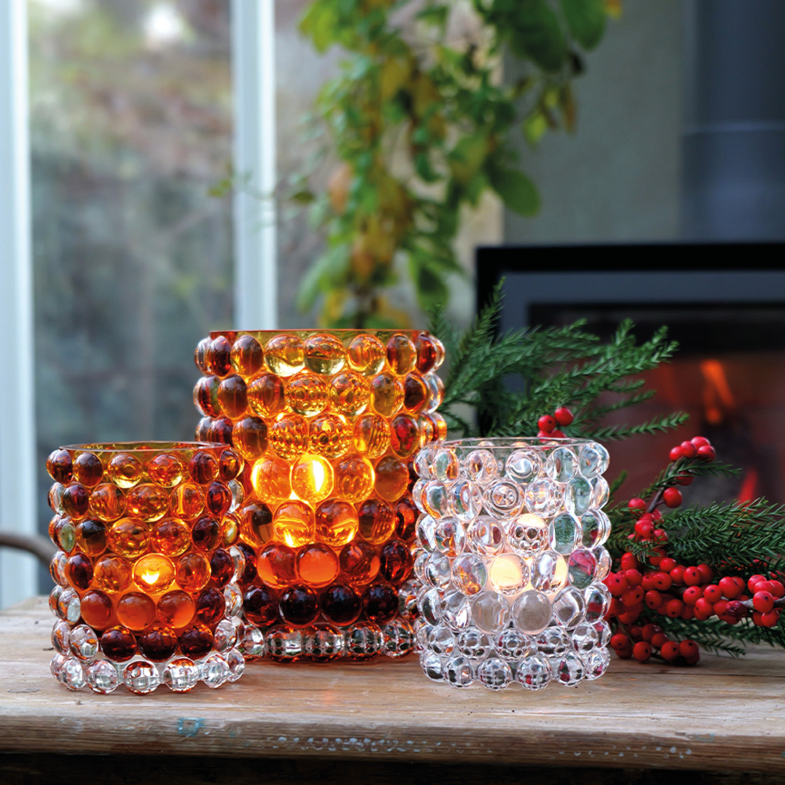 Ljuslykta Hurricane Lamp Boule clear