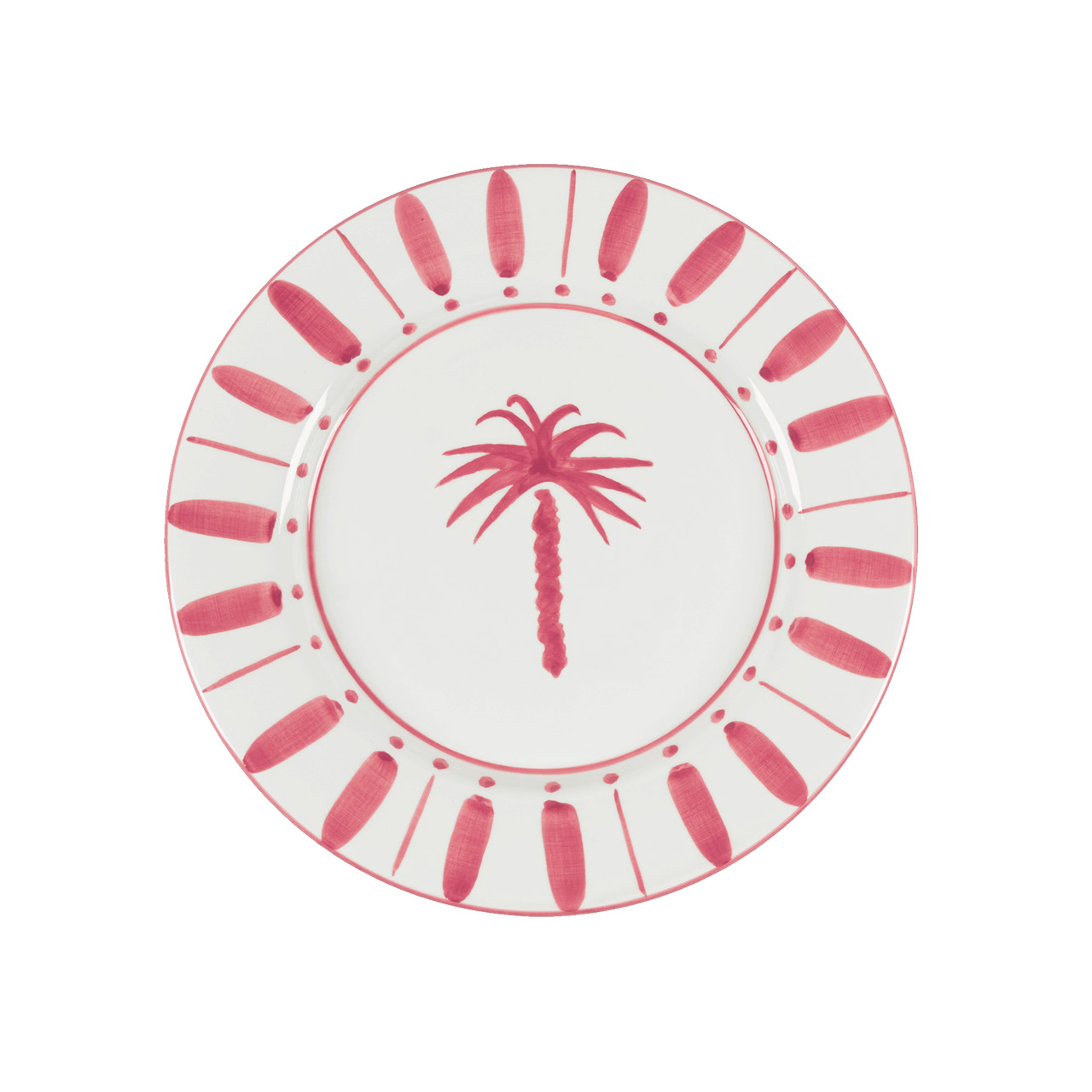 Tallrik palm 28 cm rosa