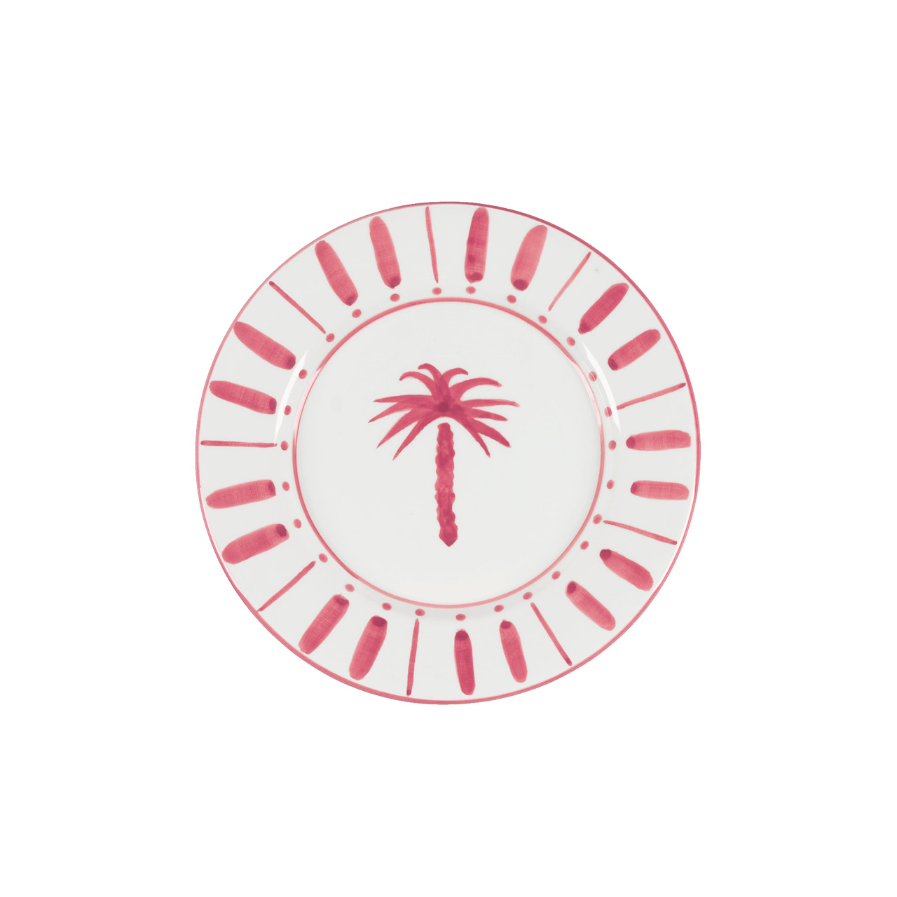 Assiett palm 22 cm rosa