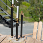 Ljusstake med cementfot 41 cm svart