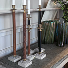 Ljusstake med cementfot 41 cm rost