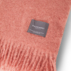 Pläd rolled fringes Antigue Rose mohair