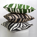 Kuddfodral Zebra svart och sand 50x50 cm