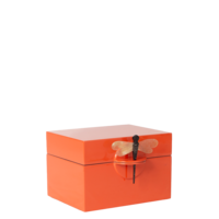 Box lack med trollslända mellan orange