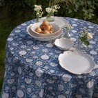 Duk Tangier Pomegranate rund 220 cm blue bomull
