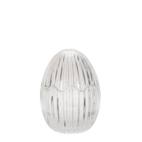 Glasburk med lock Ägg 11 cm