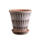 Kruka Pantheon Ø21 cm antikrosa med fat