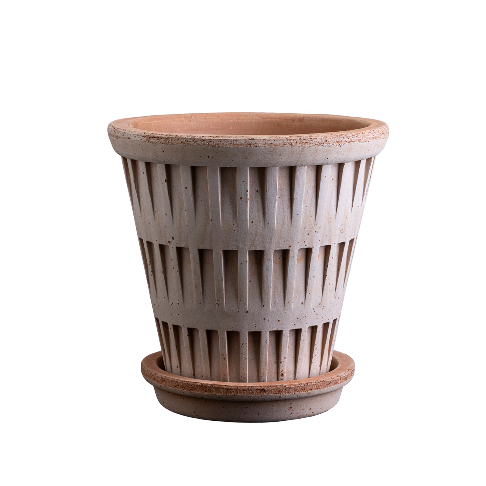 Kruka Pantheon Ø21 cm antikrosa med fat