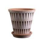 Kruka Pantheon ø25 cm antikrosa med fat