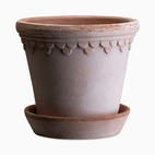 Kruka Köpenhamn Ø30 cm antikrosa med fat