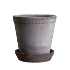 Kruka Helena ø25 cm grå med fat