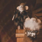 Möss vita - leopardkappa