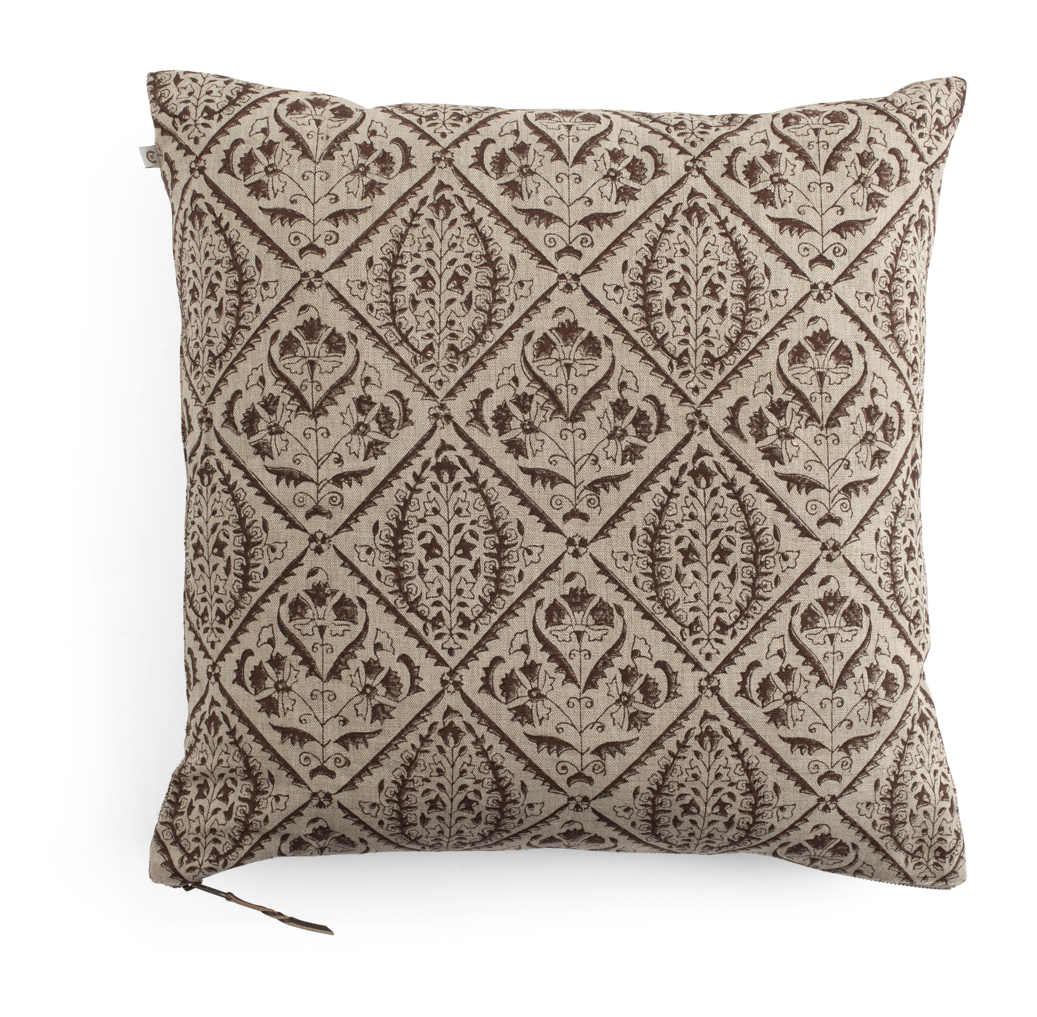 Linen Cushion - Jaipur - Brown 50x50cm