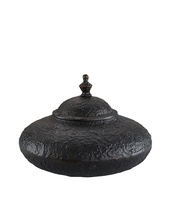 Ask Fiora rund stor svart/brons