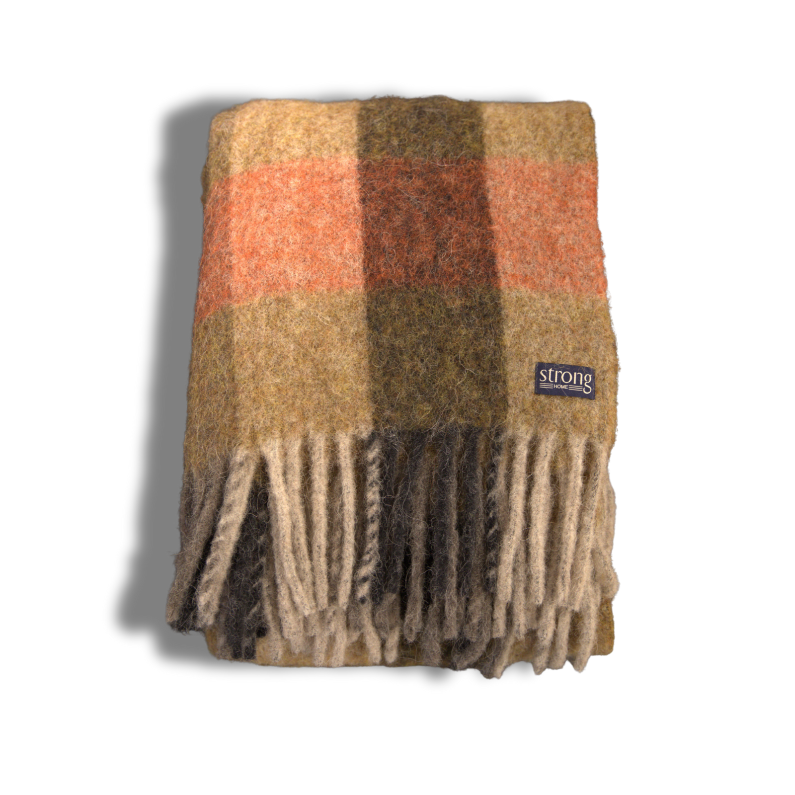 Pläd Chunky Buffalo Check orange