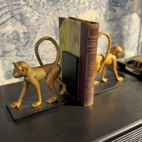 Bokstöd Apa 1 par guld 