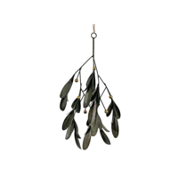 Misteldekoration i metall grön guld 32cm