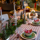 Glasgran grön glitter 20 cm