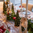 Glasgran grön glitter 30cm