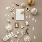 Pappersgirlang med änglar 150 cm Offwhite