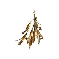 Misteldekoration i metall guld 21cm