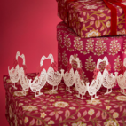 Bordsgirlang med gäss 67 cm Offwhite				