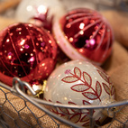 Julkulor Ø8 cm Seraphim Ruby 4st				