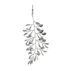 Grenformad metalldekoration silverfärgad 14 cm