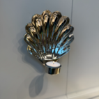 Vägglampett Strand värmeljus 16 cm förnicklad mässing