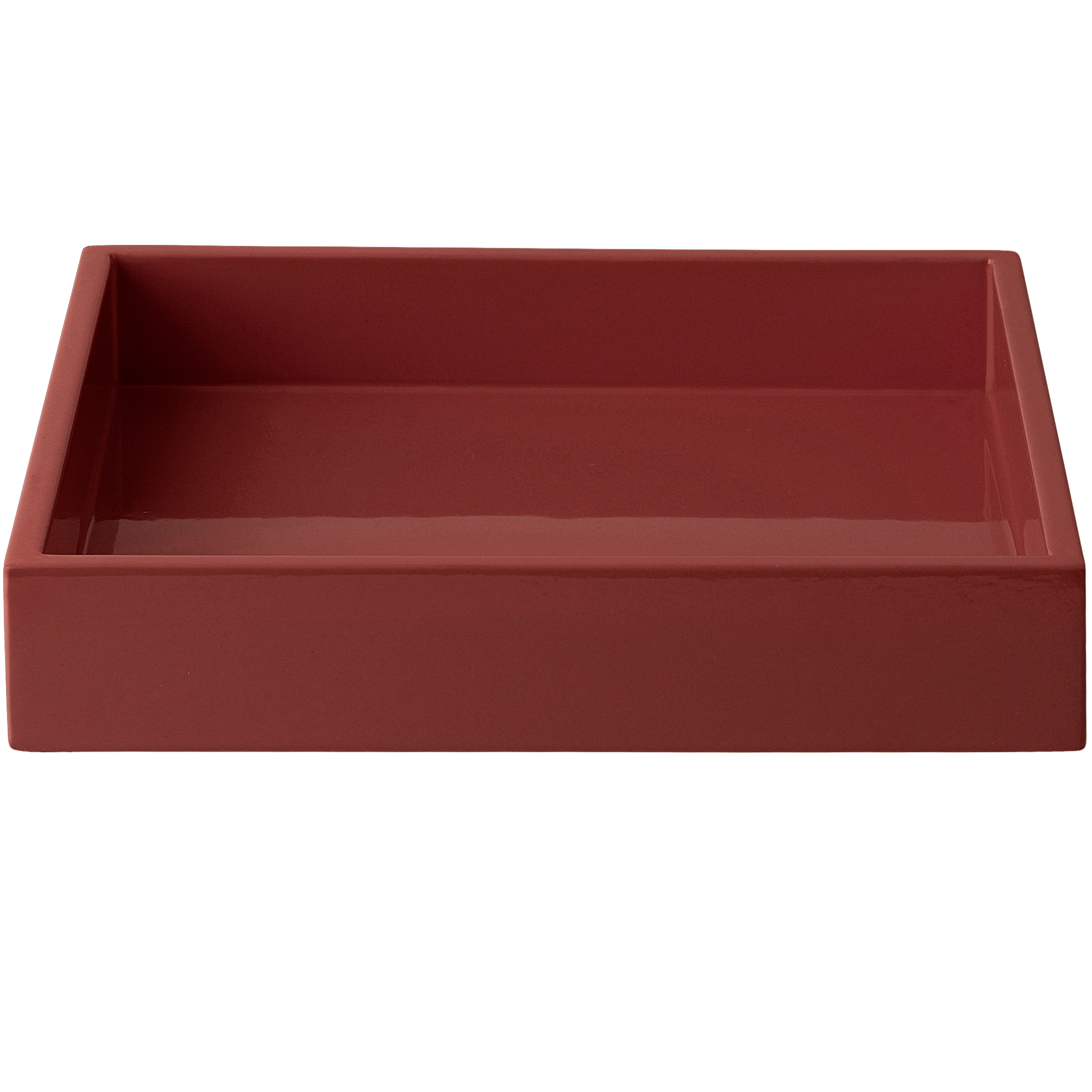 Lackerad bricka Rusy Red