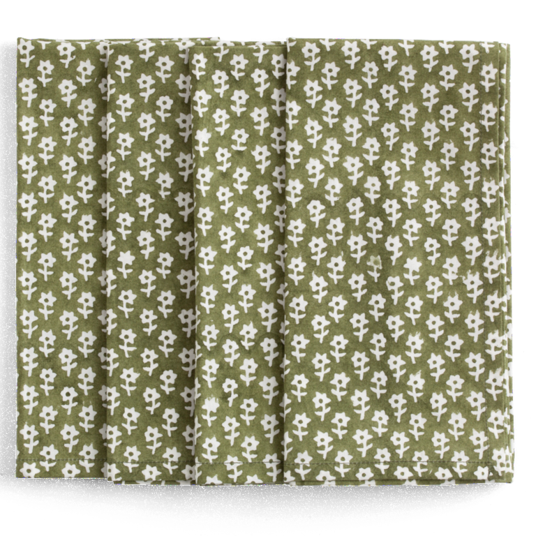 Servetter Dancing Star grön 50x50cm 4 st