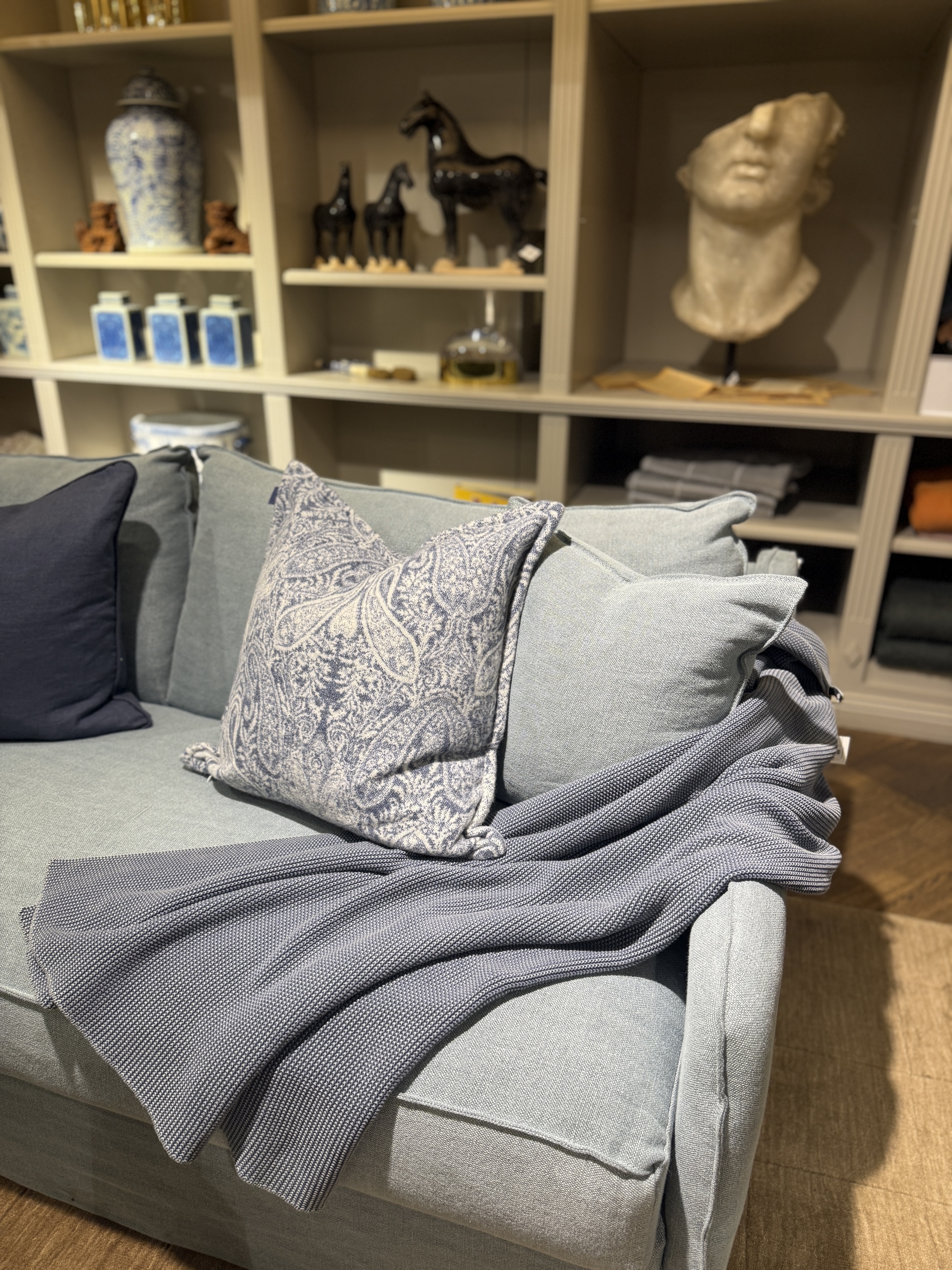 Pläd Misty 125x150 hav