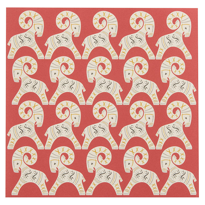 Pappersservett 20x20cm Bucks Scarlet 50pcs					