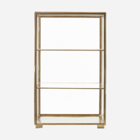 Skåp mässing 2 hyllplan