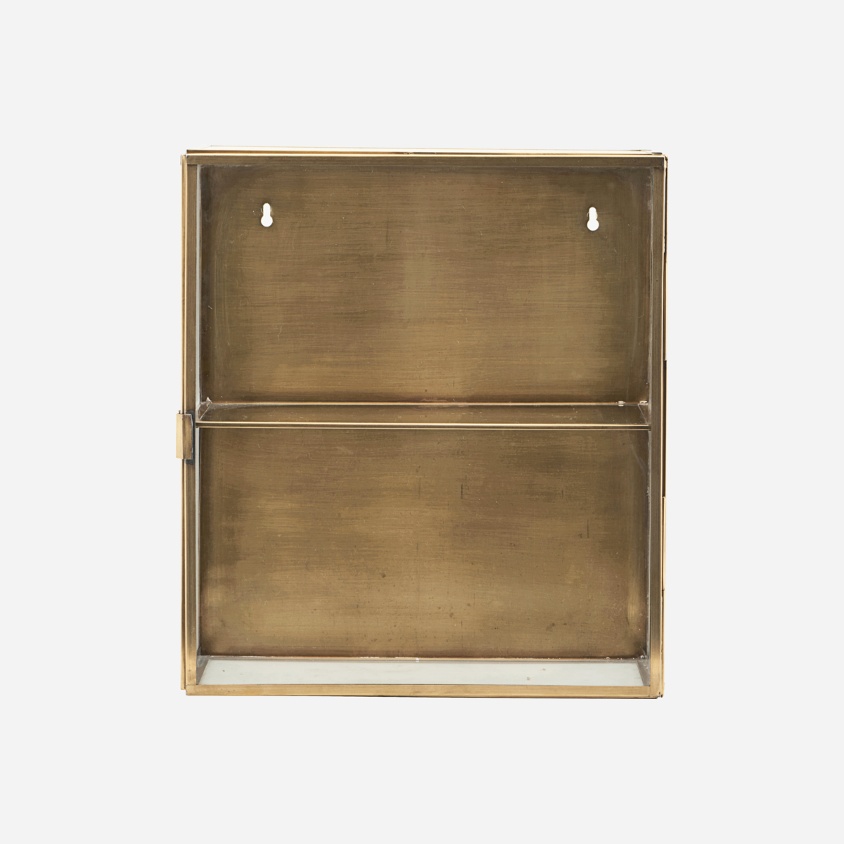 Väggskåp mässing ett hyllplan