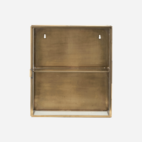 Väggskåp mässing ett hyllplan